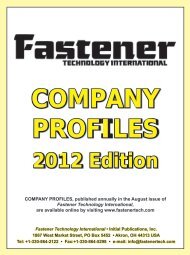 to view. (6.1 Mb - pdf) - Fastener Technology International