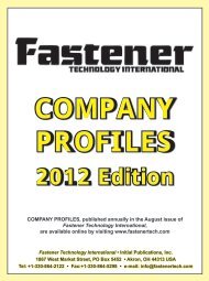 Company Profiles Fastener Technology International Company Profiles Fastener Technology International