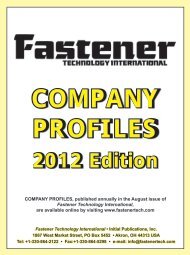 to view. (6.1 Mb - pdf) - Fastener Technology International