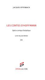 LES CONTES D'HOFFMANN - Opéra de Lyon
