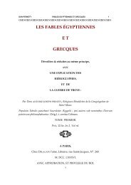 Les fables égyptiennes et grecques - tomo 1 (pdf) - Labirinto Ermetico