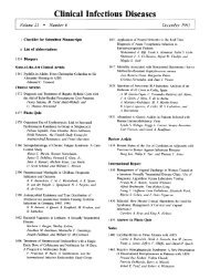 Table of Contents (PDF) - Clinical Infectious Diseases