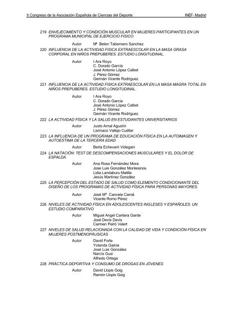 II CONGRESO DE CIENCIAS DEL DEPORTE