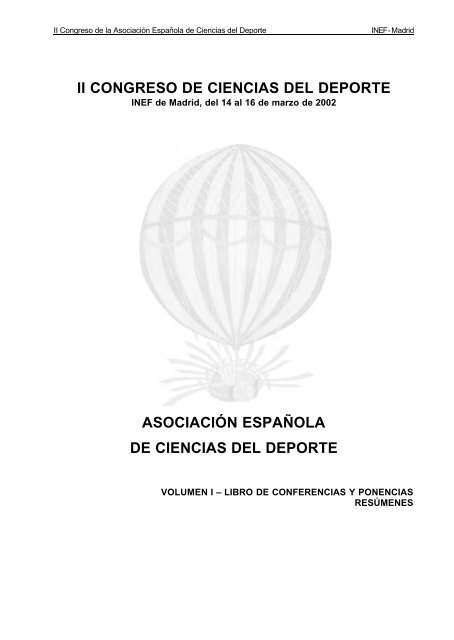 libro de actas vol i - Ciencias del Deporte - Universidad de ...