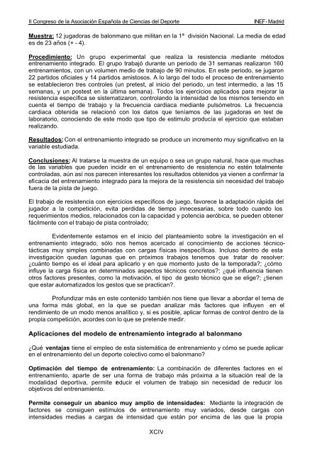 libro de actas vol i - Ciencias del Deporte - Universidad de ...