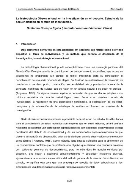 libro de actas vol i - Ciencias del Deporte - Universidad de ...