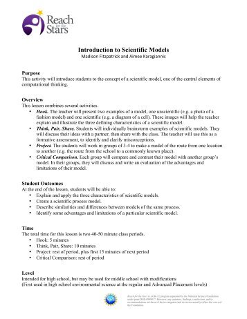 Introduction to Scientific Models - Reach For The Stars