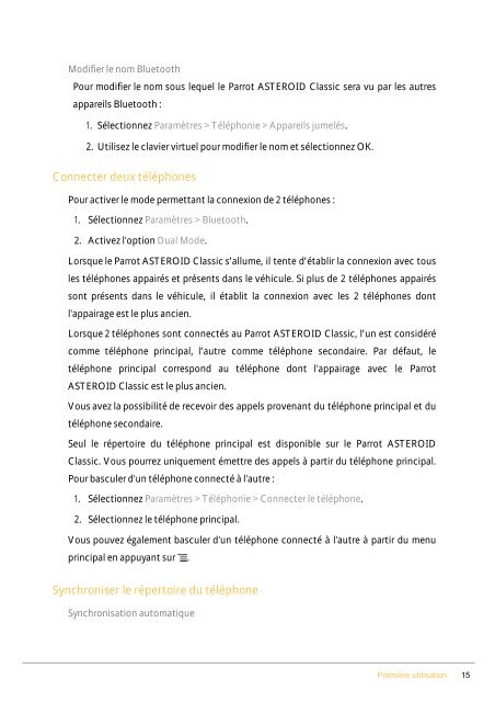 Guide utilisateur - Parrot