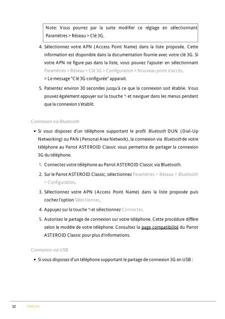 Guide utilisateur - Parrot