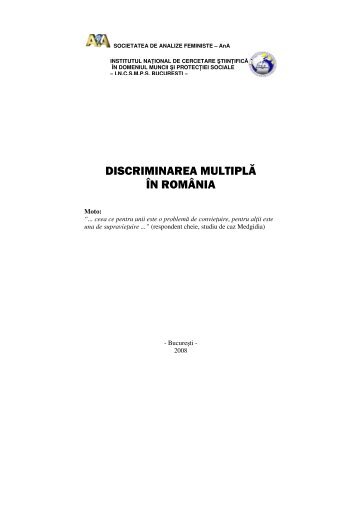DISCRIMINAREA MULTIPLĂ ÎN ROMÂNIA - INCSMPS