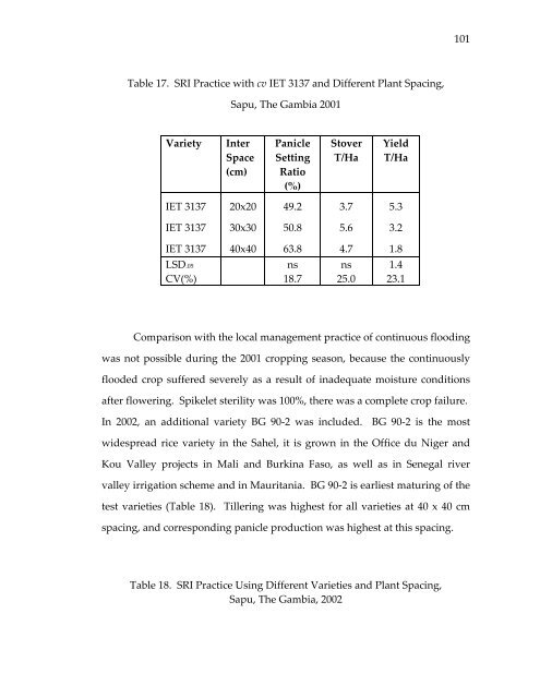 Management of rice production systems to increase productivity