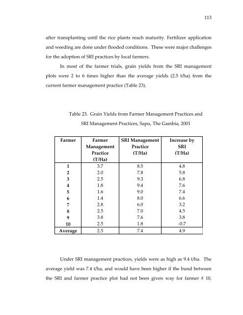 Management of rice production systems to increase productivity