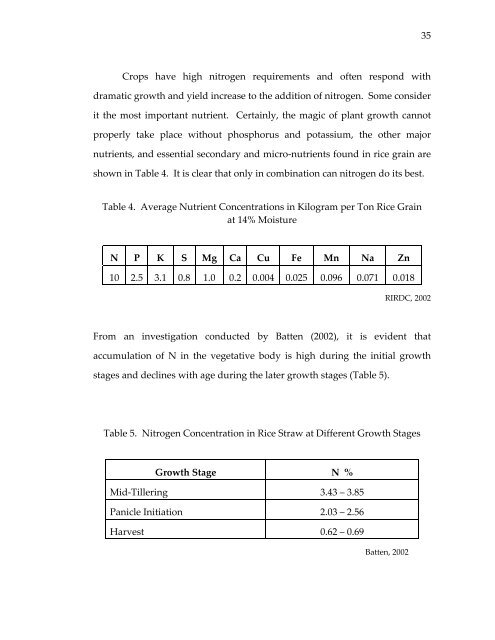 Management of rice production systems to increase productivity