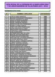 lista oficial de la cofradia de la santa - Cofradía de la Santa Vera ...