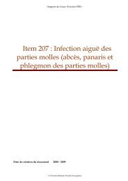 Item 207 : Infection aiguë des parties molles (abcès, panaris et ...