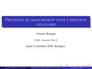 Processus de branchement pour l'infection cellulaire