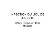 INFECTION DU LIQUIDE D'ASCITE - Hepato Web