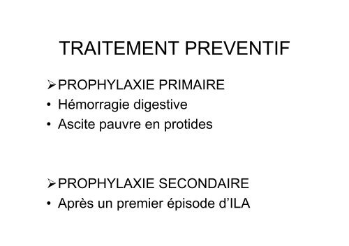 INFECTION DU LIQUIDE D'ASCITE - Hepato Web