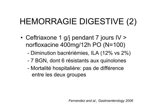 INFECTION DU LIQUIDE D'ASCITE - Hepato Web