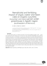 Nematicidal and fertilizing impact of argan, castor and neem cake on ...