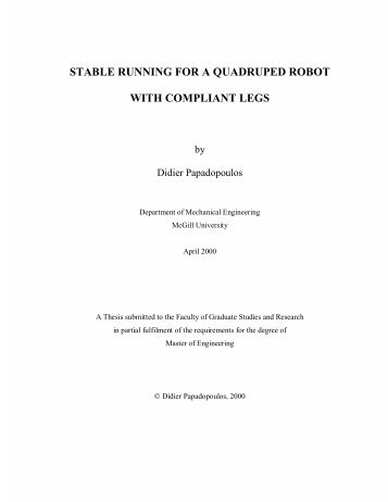 stable running for a quadruped robot with compliant legs