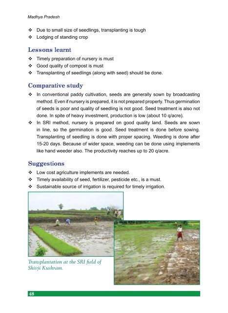 Experiences of Farmers in India Experiences of Farmers in ... - AgSri