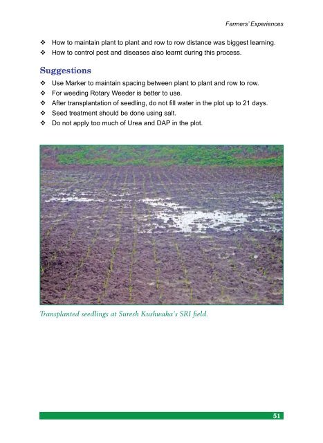 Experiences of Farmers in India Experiences of Farmers in ... - AgSri