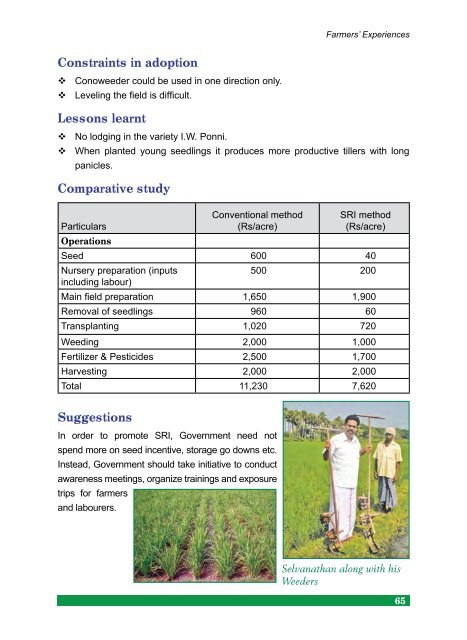 Experiences of Farmers in India Experiences of Farmers in ... - AgSri