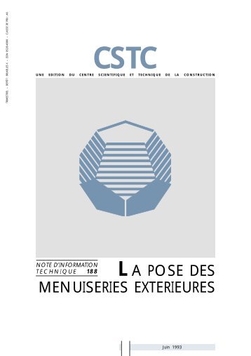 NIT 188 : LA POSE DES MENUISERIES EXTERIEURES - Ets Florin