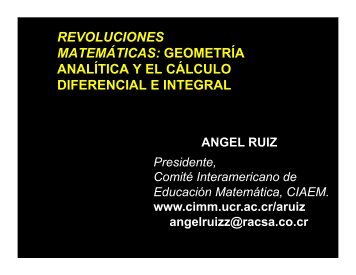 revoluciones matemáticas: geometría analítica y el cálculo ... - CIMM