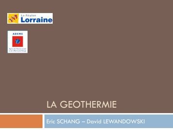 La géothermie - La Vigie de l'eau