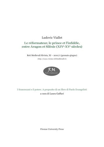 Ludovic Viallet Le réformateur, le prince et l'infidèle, entre Aragon et ...