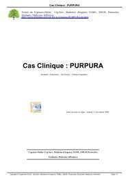 Cas Clinique : PURPURA - Urgences-Online