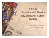 EPICS: Experimental Physics and Industrial Control System - CIM