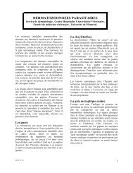 Les dermatozoonoses parasitaires - Faculté de médecine ...