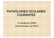 PATHOLOGIES OCULAIRES COURANTES