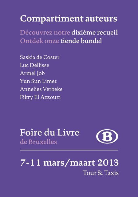 Compartiment auteurs - Foire du Livre de Bruxelles