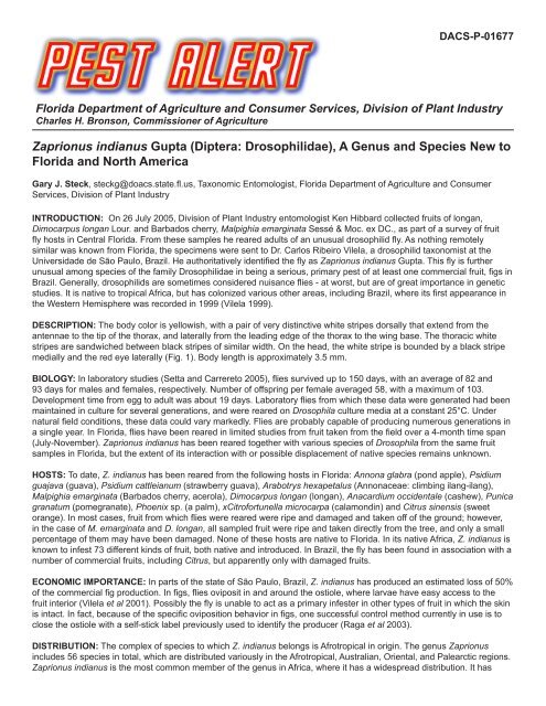 Printable pdf version - Florida Department of Agriculture and ...