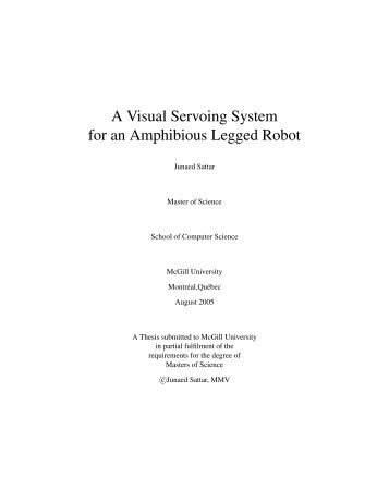 A Visual Servoing System for an Amphibious Legged Robot