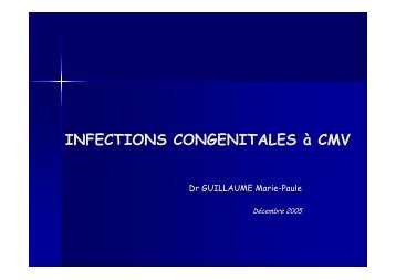 INFECTIONS CONGENITALES à CMV - Monenfantgrandit