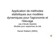 Application de méthodes statistiques aux modèles dynamiques pour ...