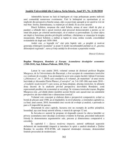 Full Text - Analele Universitatii din Craiova. Istorie