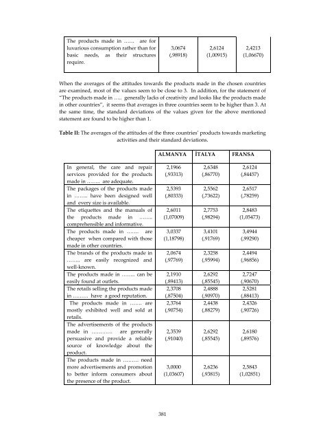 the evaluation of turkish consumers' attitudes towards foreign products