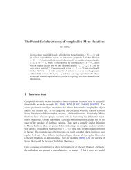 The Picard-Lefschetz theory of complexified Morse functions 1 ...