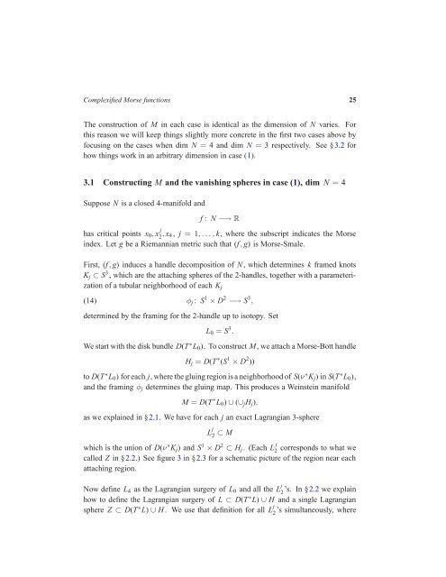 The Picard-Lefschetz theory of complexified Morse functions 1 ...