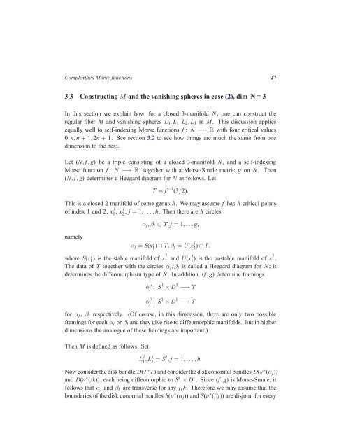 The Picard-Lefschetz theory of complexified Morse functions 1 ...