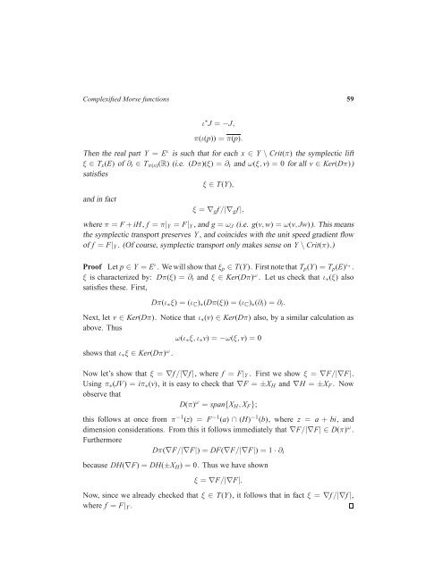 The Picard-Lefschetz theory of complexified Morse functions 1 ...