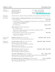 Michael A. Burr Curriculum Vitae - Courant Institute of Mathematical ...