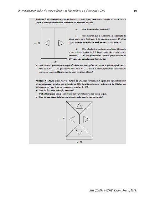 Interdisciplinaridade: elo entre o Ensino de Matemática e a ... - CIMM