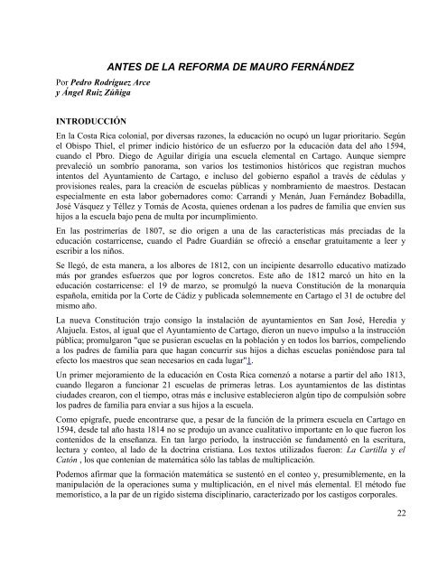 Historia de las matematicas en Costa Rica.pdf - CIMM - Universidad ...